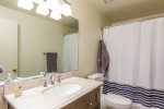 Guest bathroom with a shower/bath combo